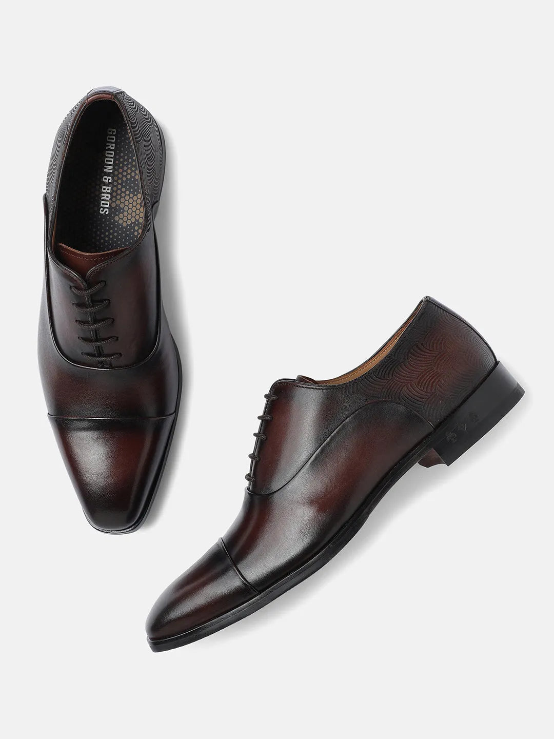 BROWN MEN DERBY LACE UP SHOES