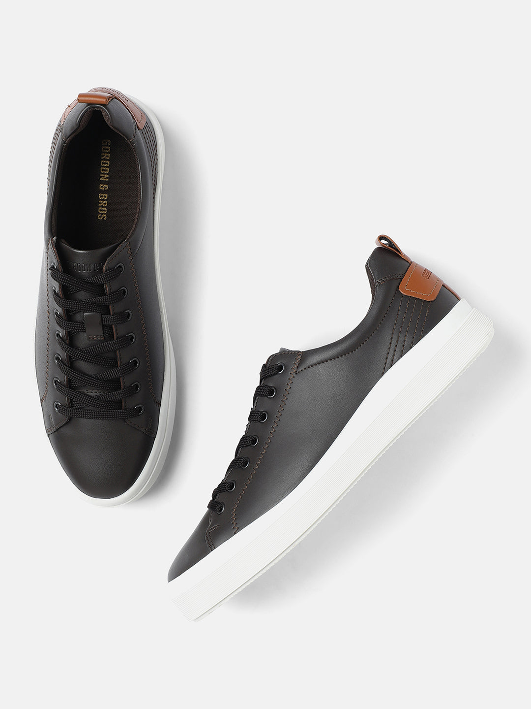 Footwear Kurt Leather Sneaker Black BROWN TAN MEN LACE UP SNEAKERS