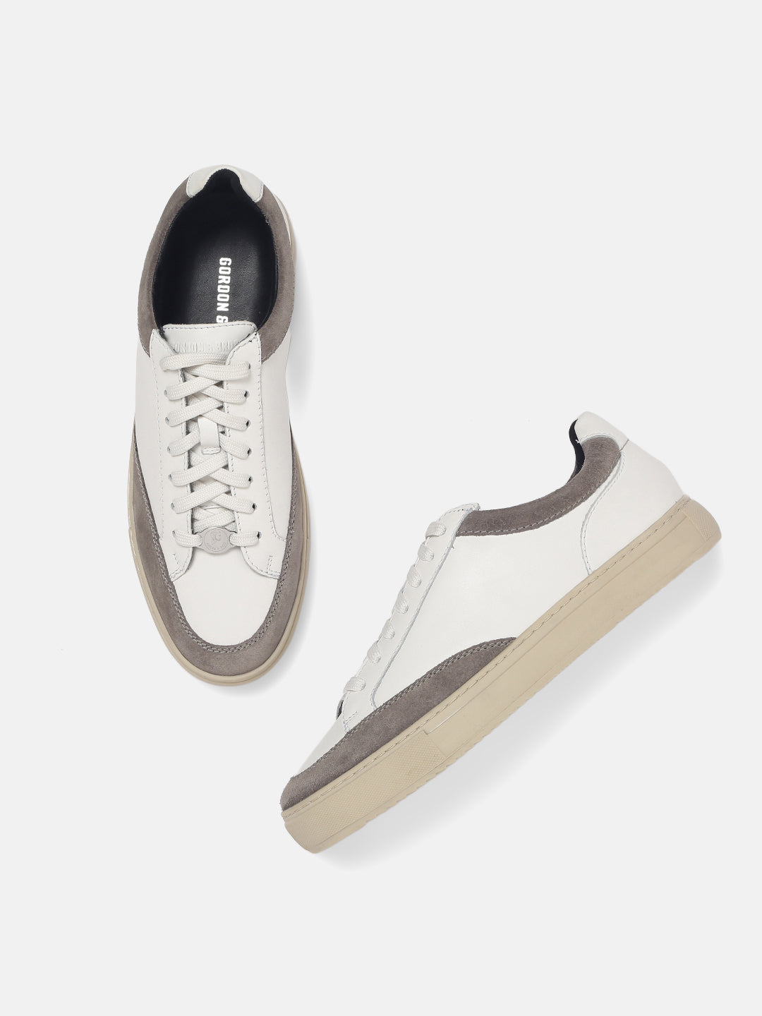 WHITE/GREY MEN LACE UP SNEAKERS 625004WHITE/GREY