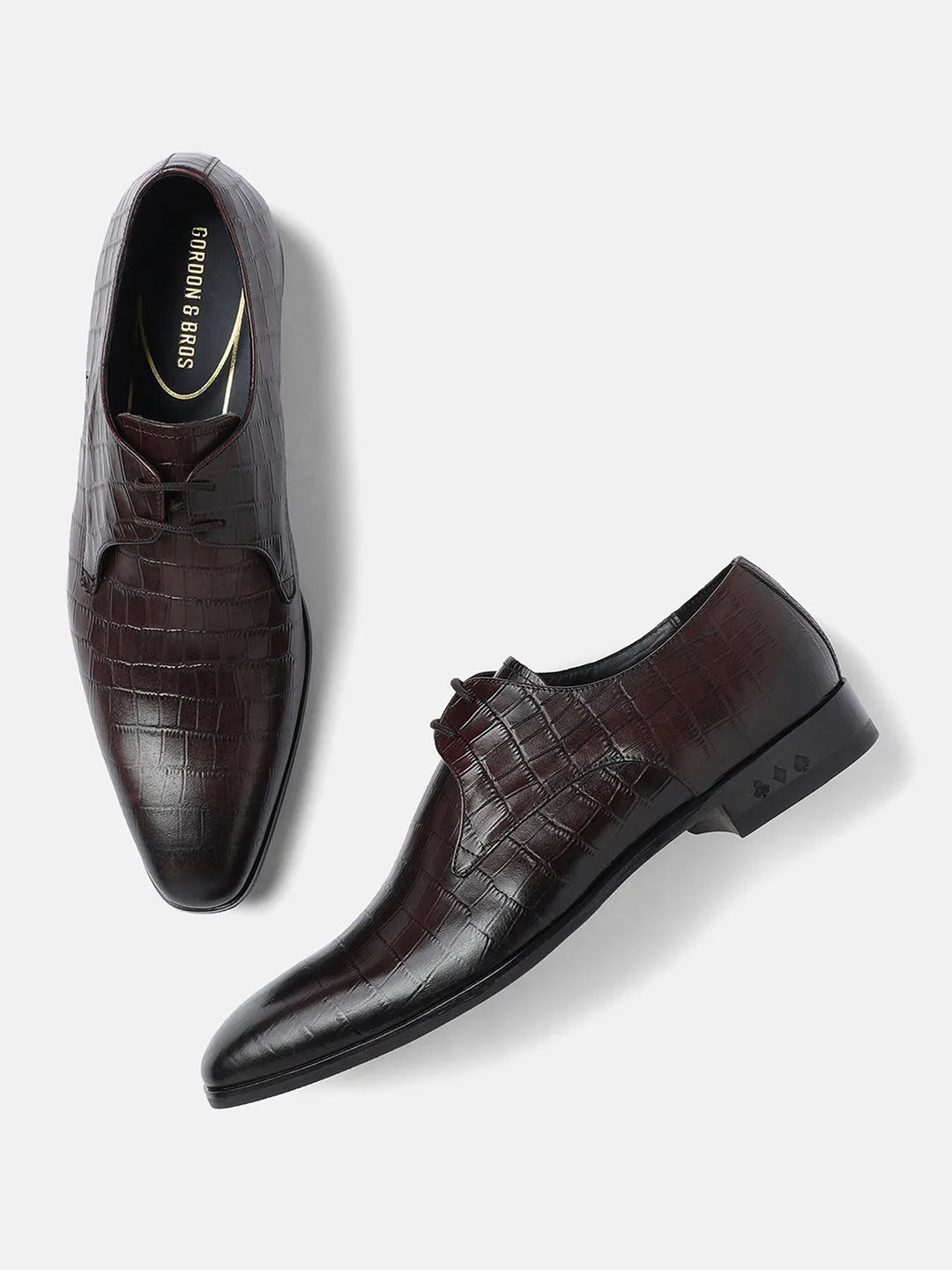 BROWN MEN DERBY LACE UP SHOES