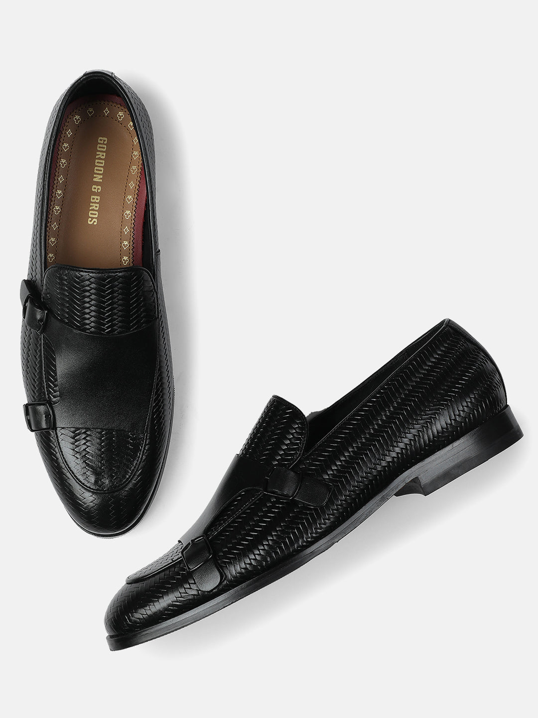 BLACK MEN DOUBLE MONK SHOES | 20BLACK