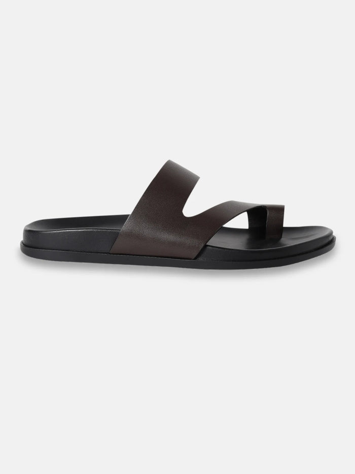 PREMIUM TOE LOOP SANDALS | 39 BROWN