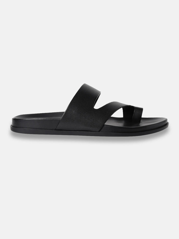 PREMIUM TOE LOOP SANDALS | 39 BLACK