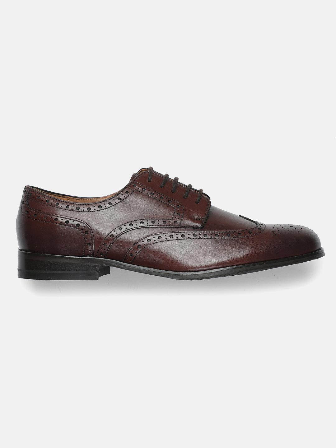 PLAIN BROWN BROGUES MEN DERBY LACE UP SHOES | 431PLAIN BROWN BROGUES