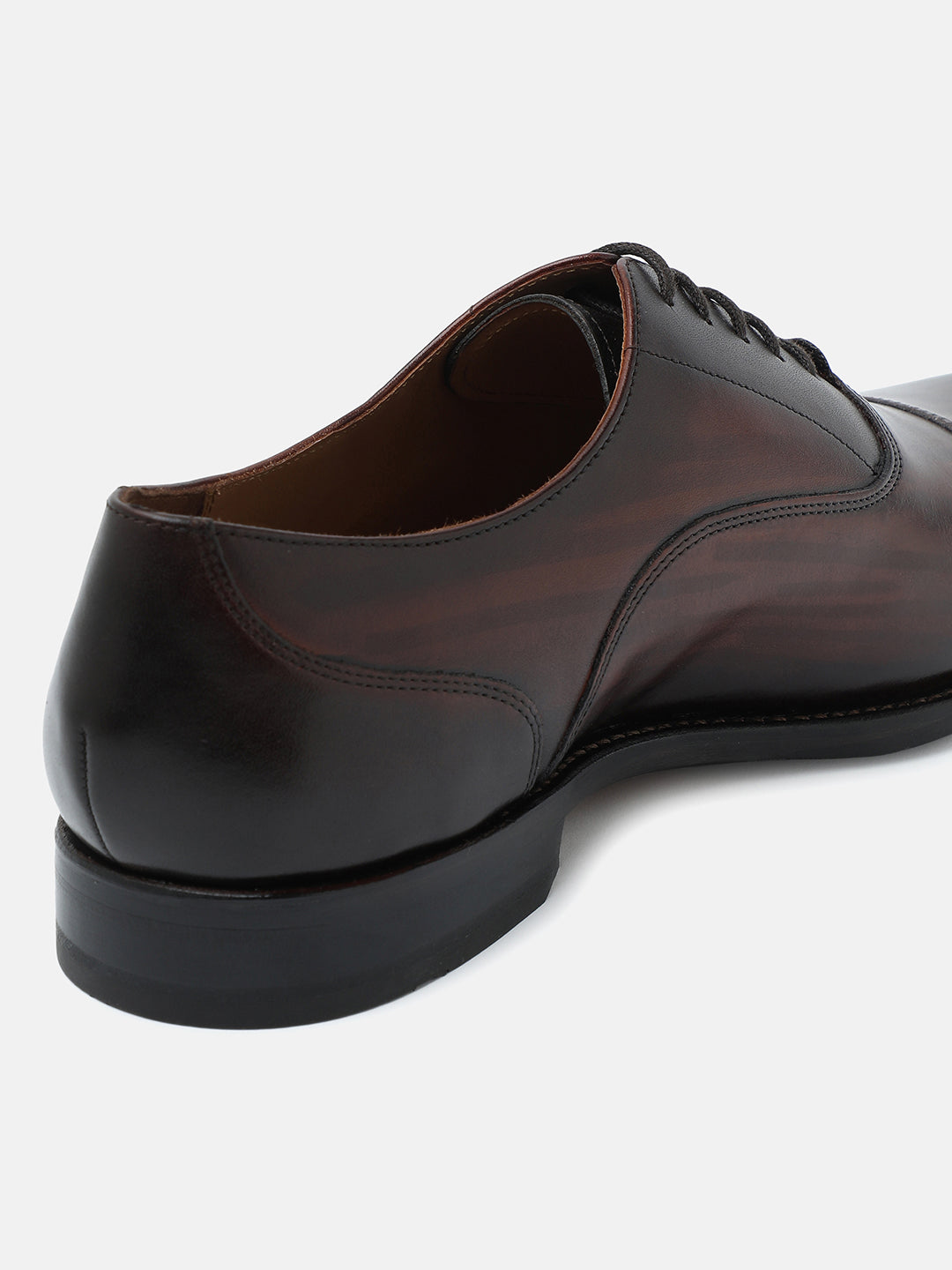 CRUST BROWN MEN TOE CAP OXFORD LACE UP SHOES | 5092CRUST BROWN