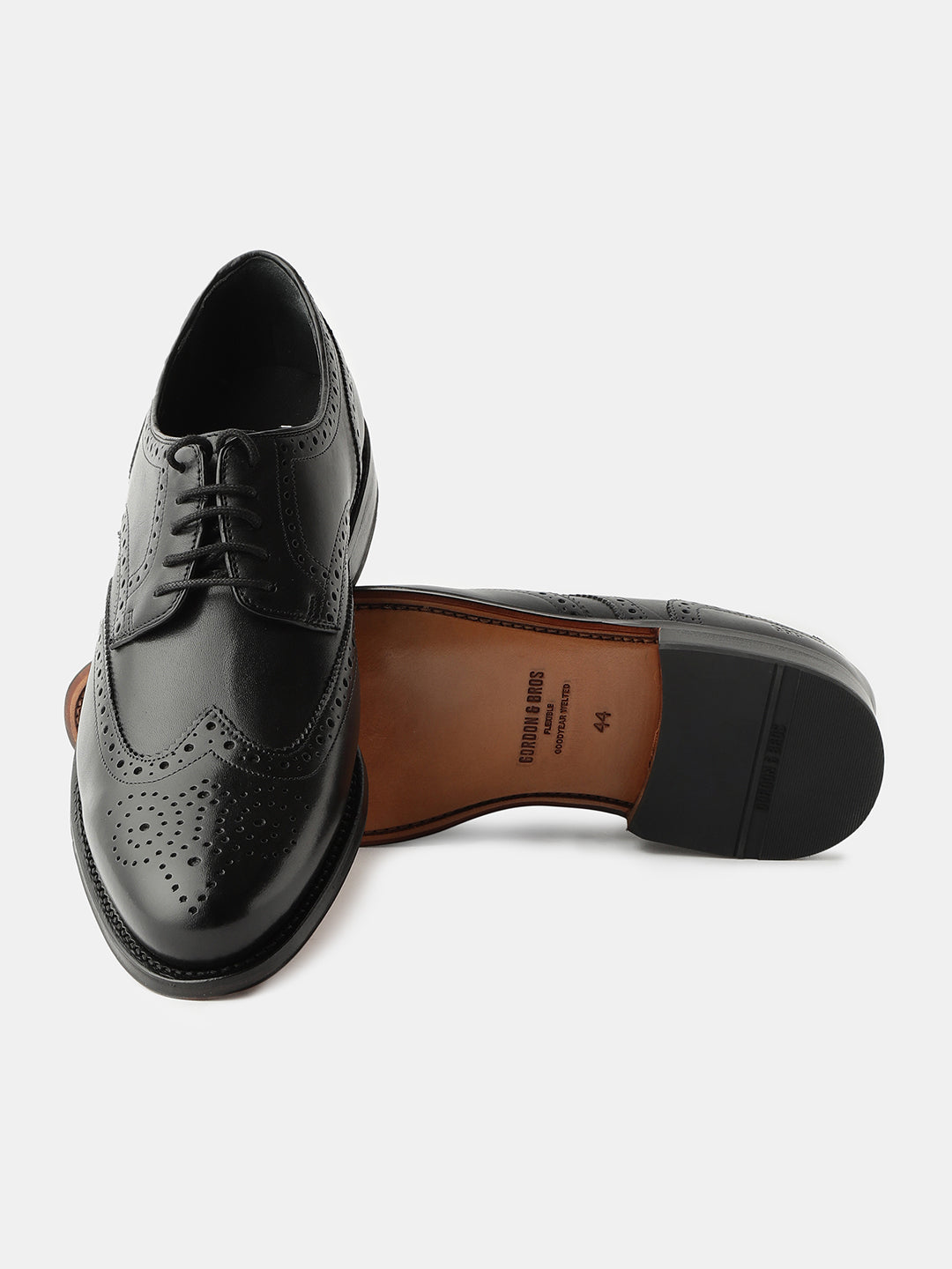 ADIGO BLACK MEN WING BROGUE LACE UP SHOES | 2318ADIGO BLACK
