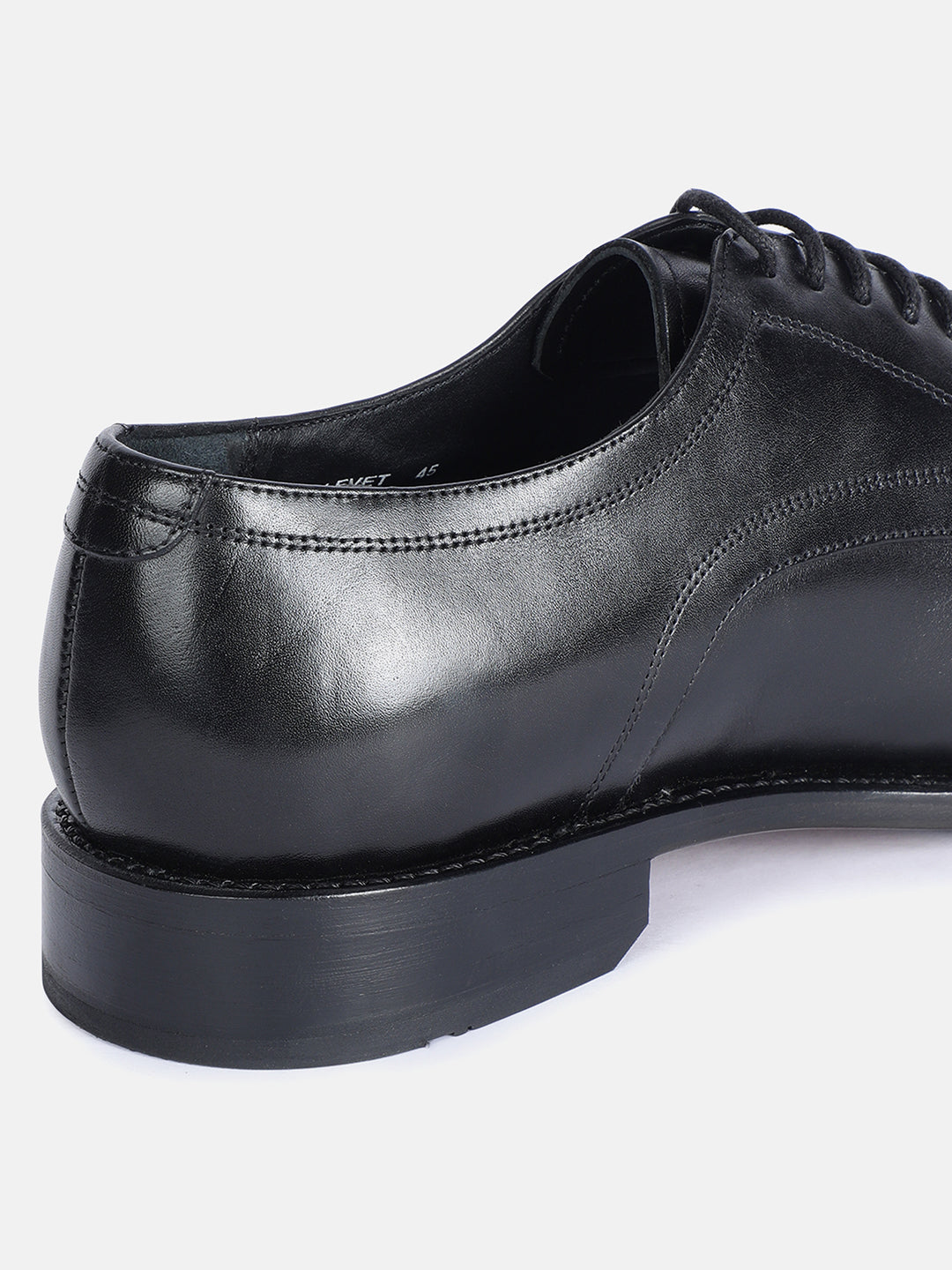 ADIGO BLACK MEN PLAIN VAMP DERBY LACE UP SHOES | 2320ADIGO BLACK
