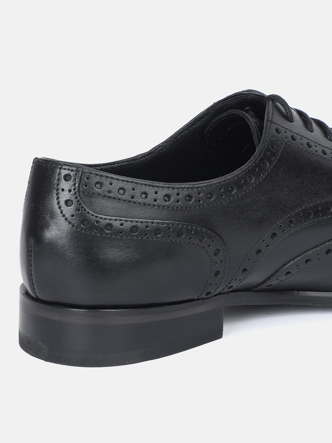 PLAIN BLACK MEN DERBY LACE UP SHOES | 431PLAIN BLACK