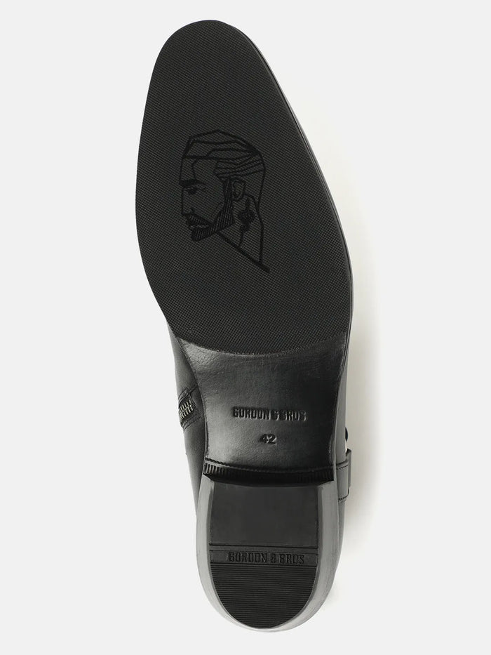 LEATHER HARNESS BOOTS | 5034 BLACK
