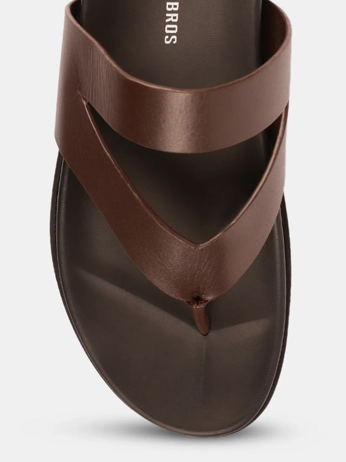 CLASSIC CROSS STRAP SANDALS | 38 BROWN