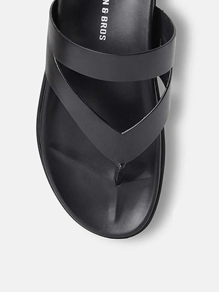 CLASSIC CROSS STRAP SANDALS | 38 BLACK