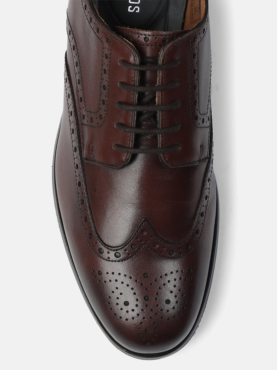 PLAIN BROWN BROGUES MEN DERBY LACE UP SHOES | 431PLAIN BROWN BROGUES