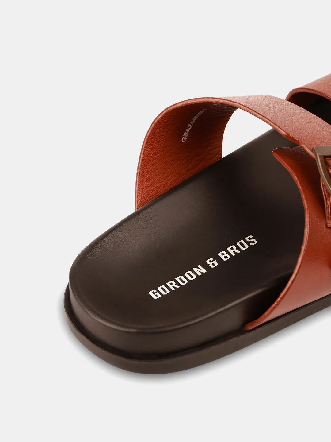 DOUBLE BUCKLE LEATHER SANDALS | 40 TAN