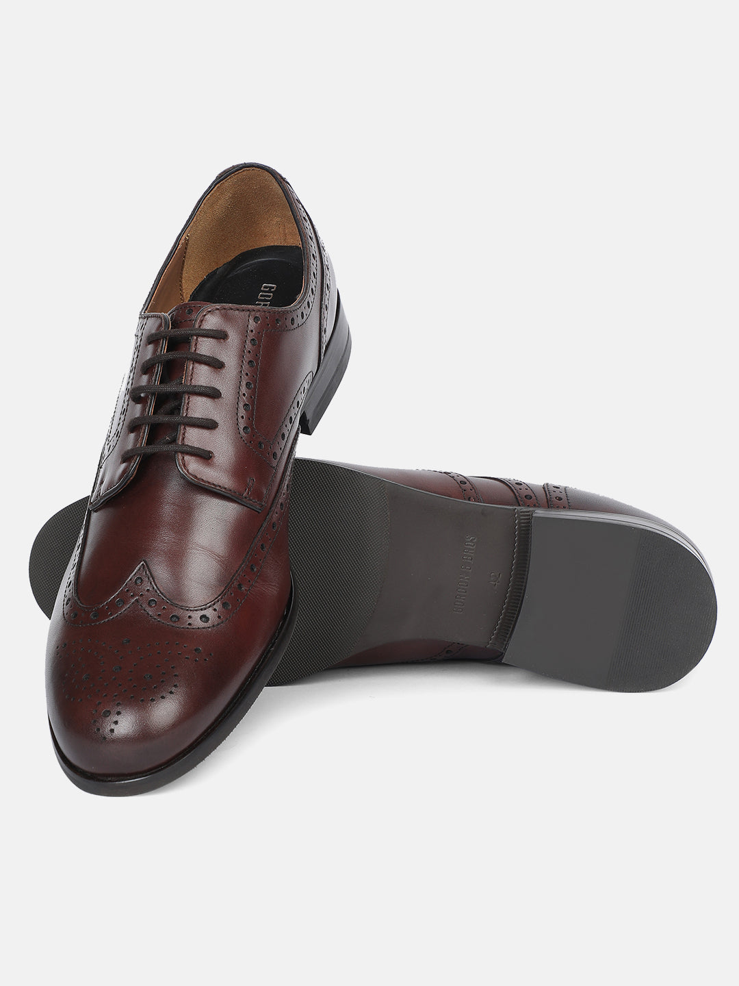 PLAIN BROWN BROGUES MEN DERBY LACE UP SHOES | 431PLAIN BROWN BROGUES