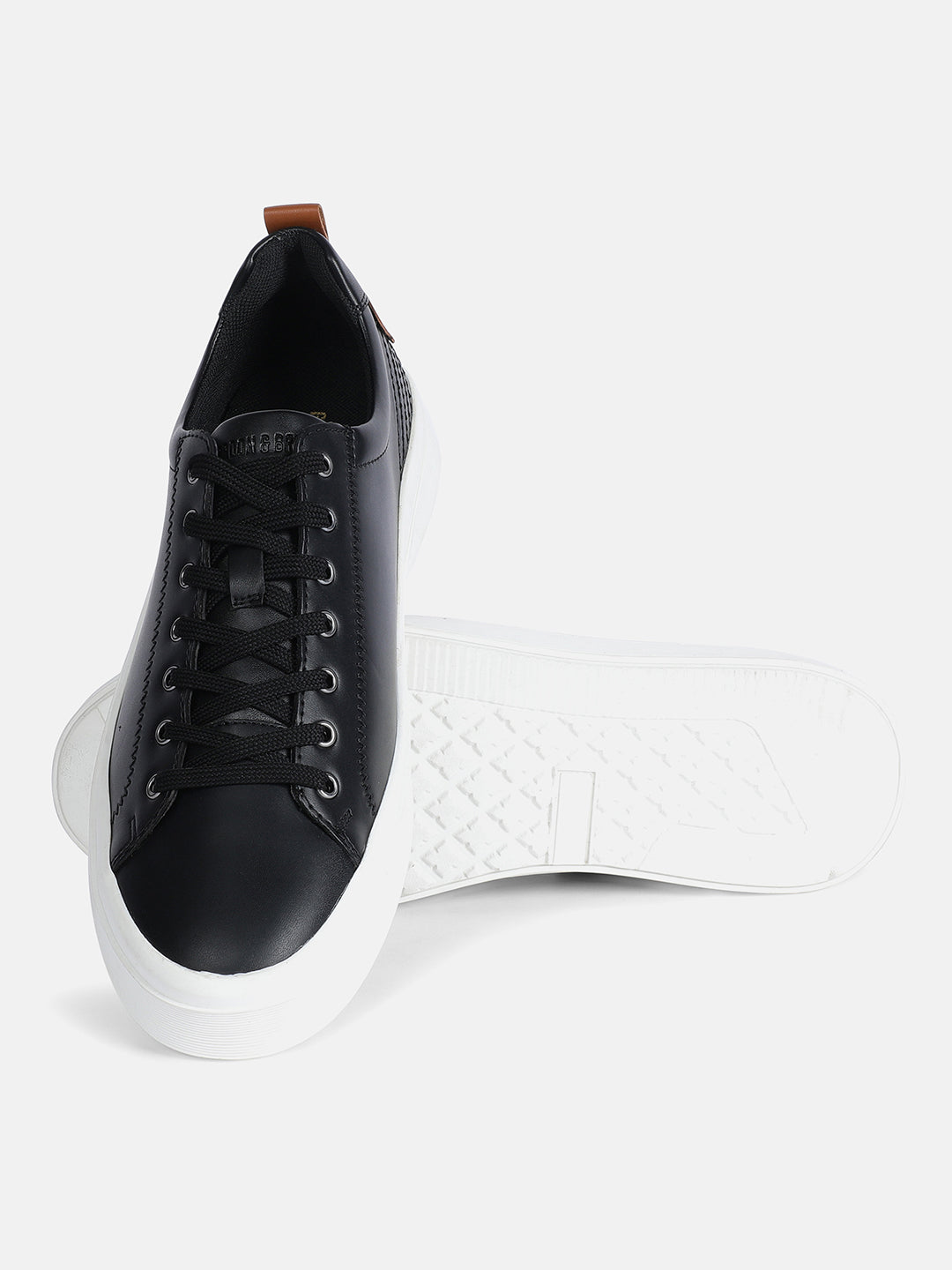 BLACK TAN MEN LACE UP SNEAKERS | 1831BLACK/TAN