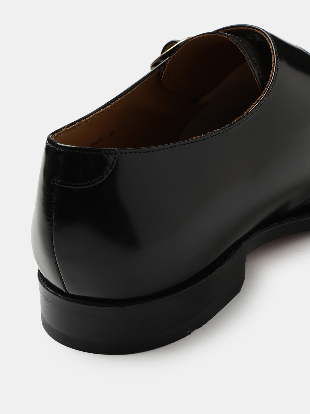 BLACK MEN SINGLE MONK SHOES | 7231BLACK