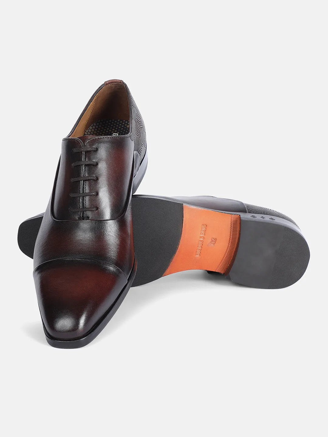 BROWN MEN DERBY LACE UP SHOES