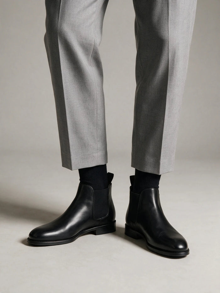 CHELSEA LEATHER BOOTS | 2161 ADIGO BLACK