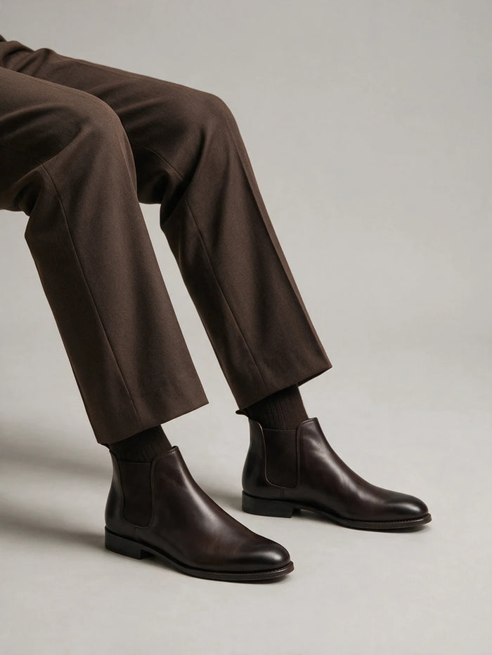 CHELSEA LEATHER BOOTS | 2161 ADIGO BROWN
