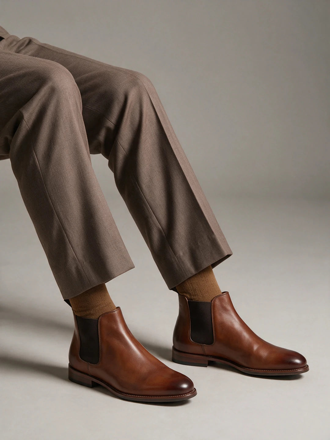CHELSEA LEATHER BOOTS | 2161 ADIGO TAN
