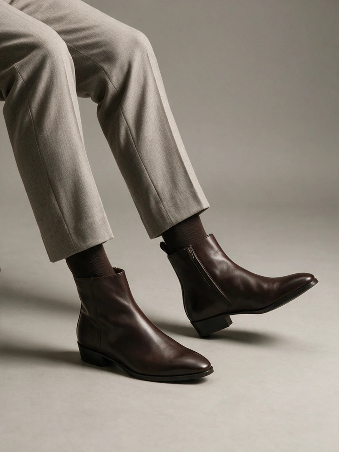 LEATHER CHELSEA BOOTS | 5029 BROWN