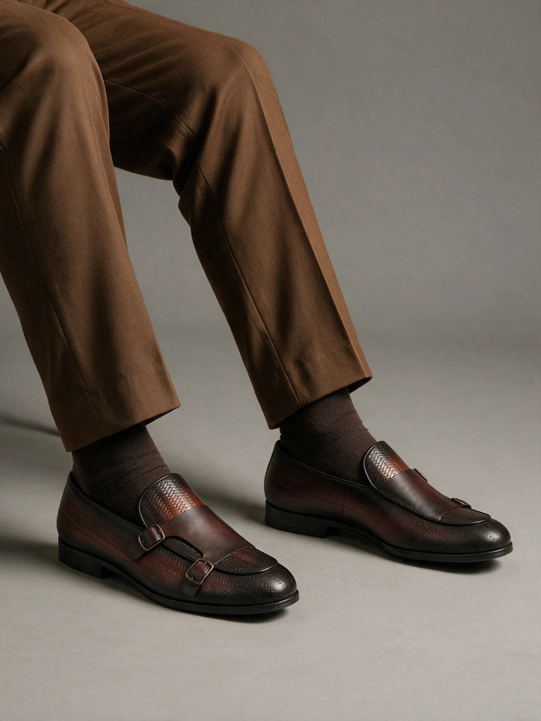DOUBLE MONK LOAFERS | 2000 BROWN