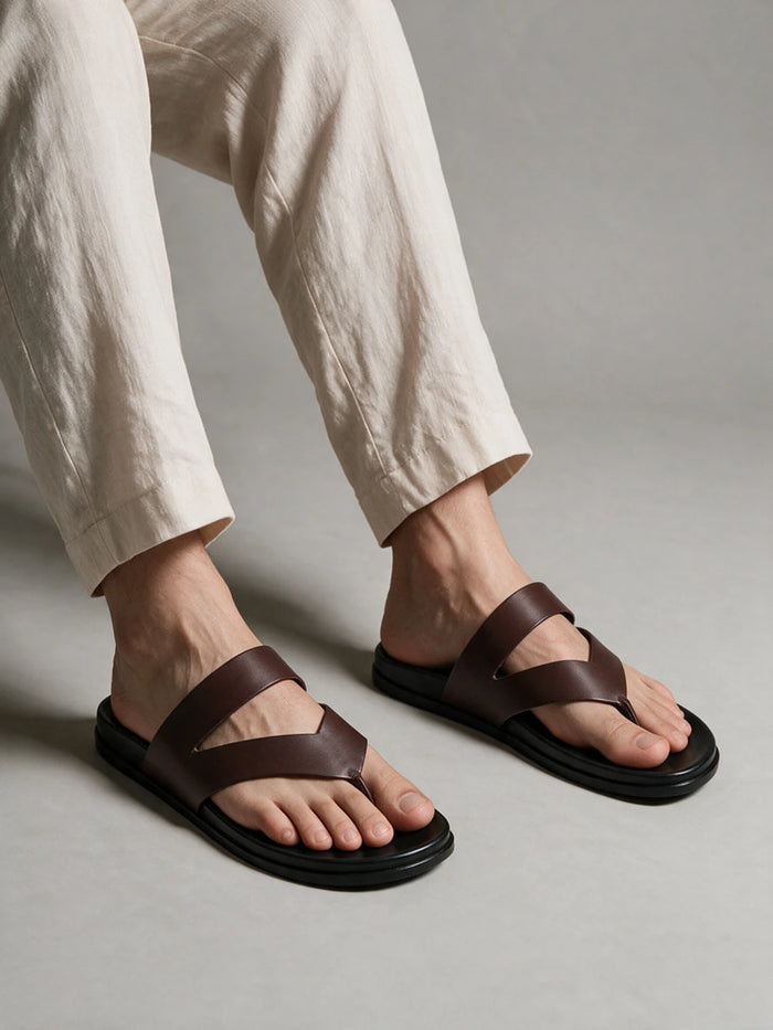 CLASSIC CROSS STRAP SANDALS | 38 BURGUNDY