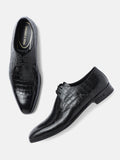 BLACK MEN DERBY LACE UP SHOES