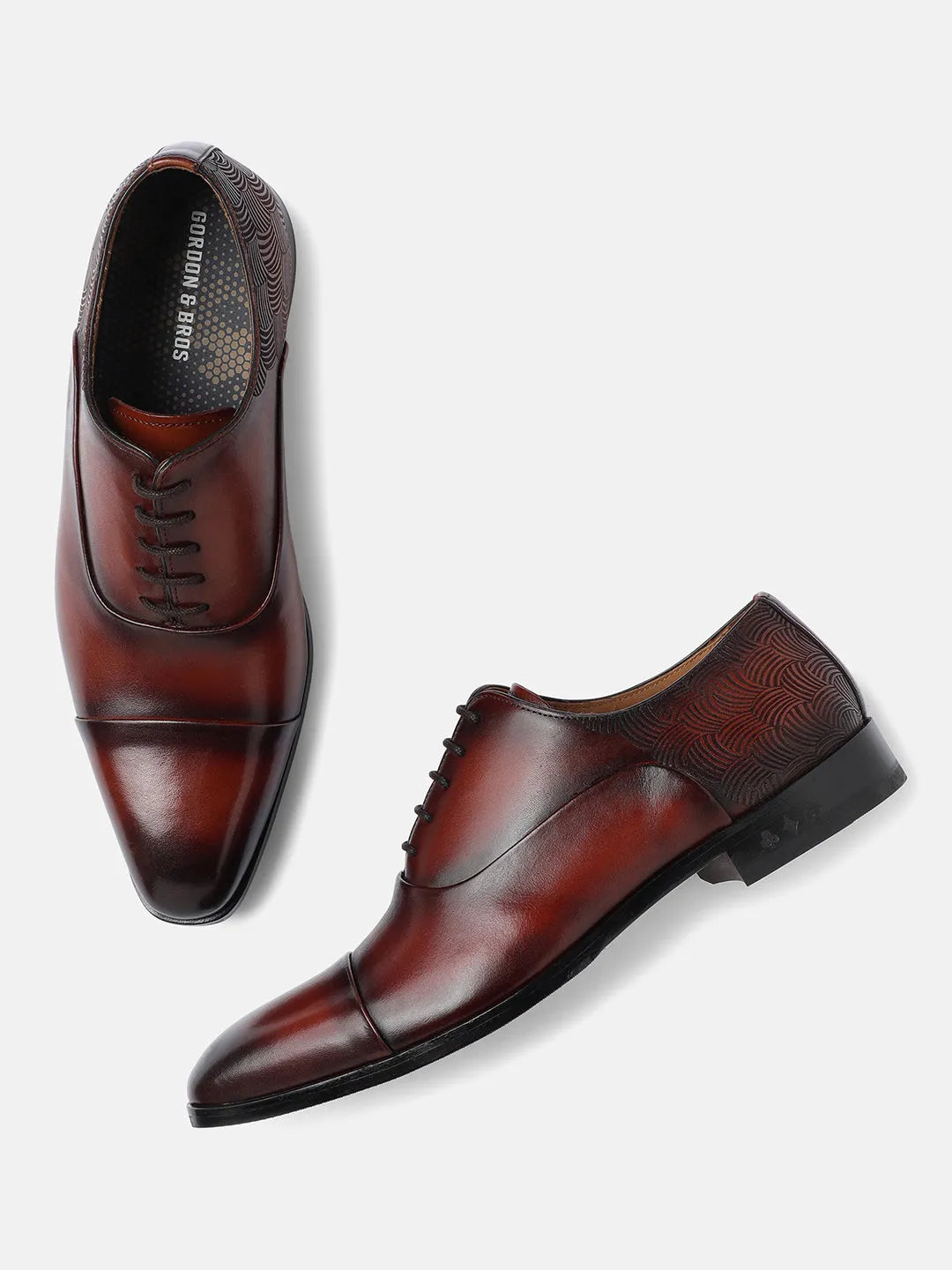 TAN MEN DERBY LACE UP SHOES