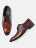 TAN MEN DERBY LACE UP SHOES