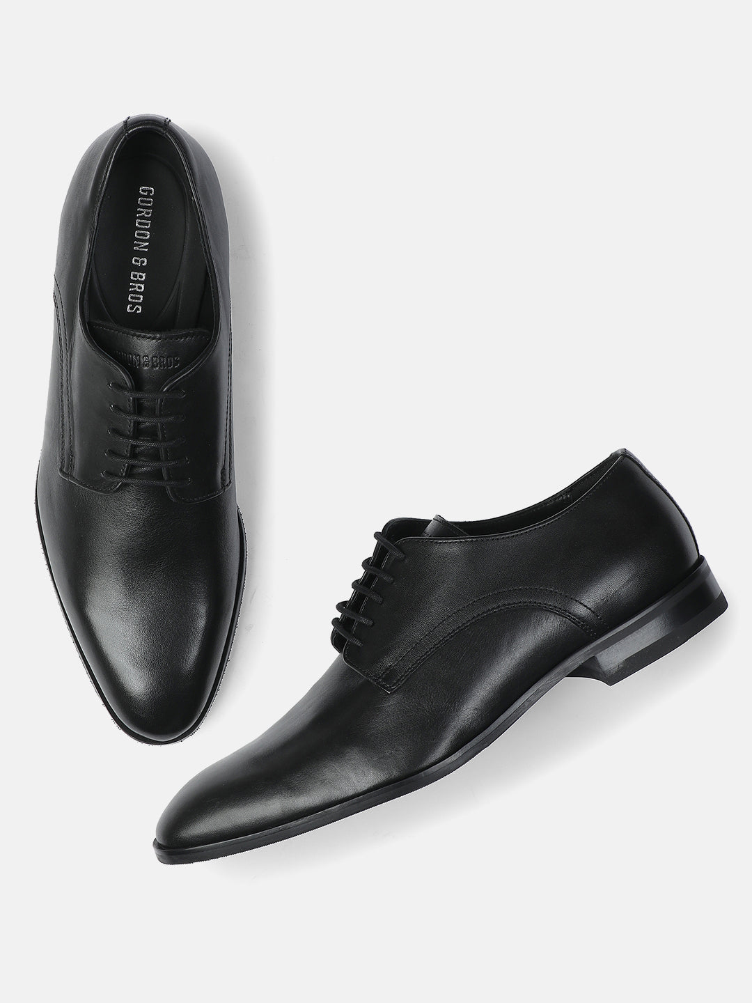 PLAIN DERBY PLAIN BLACK MEN DERBY LACE UP SHOES | 635PLAIN DERBY PLAIN BLACK