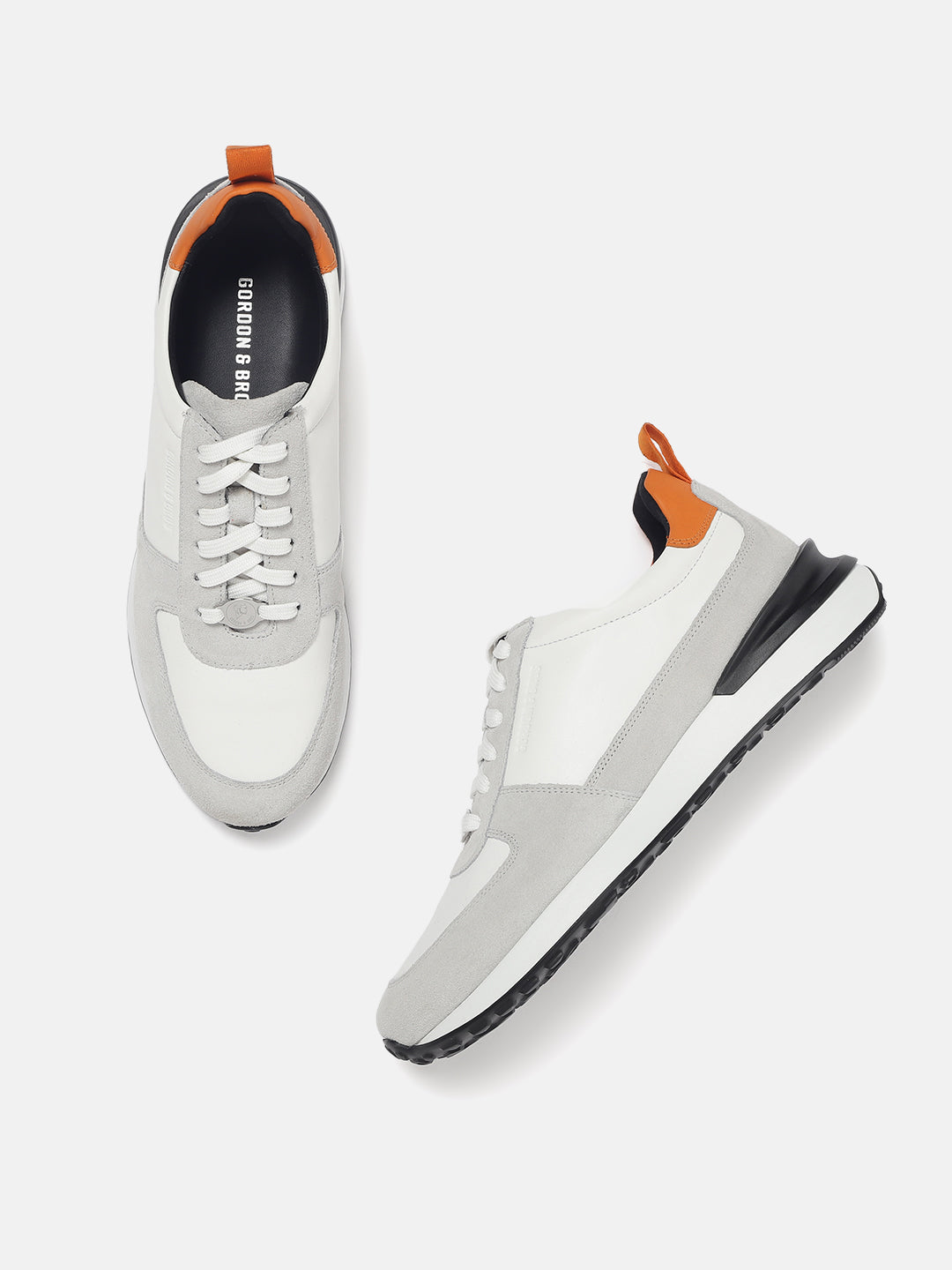 WHITE/GREY MEN CASUAL SNEAKERS LACE UP | 625099WHITE/GREY