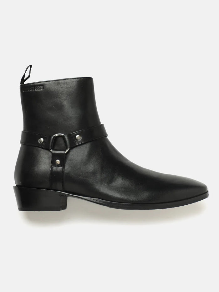 LEATHER HARNESS BOOTS | 5034 BLACK