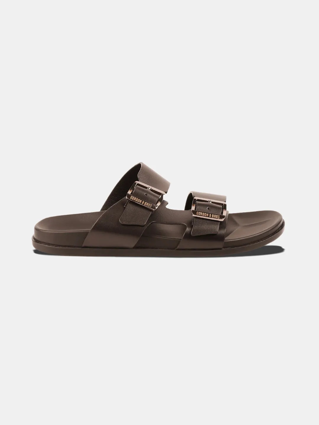 BUCKLE STRAP LEATHER SANDALS | 40 BLACK