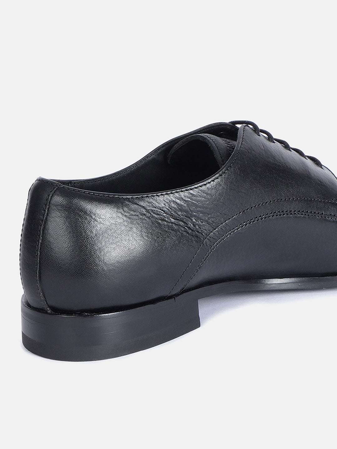 MILLED BLACK HEAVY MEN DERBY LACE UP SHOES | 636MILLED BLACK HEAVY