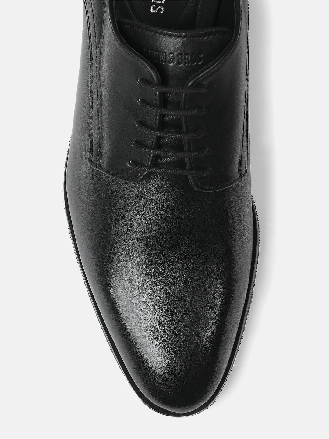 PLAIN DERBY PLAIN BLACK MEN DERBY LACE UP SHOES | 635PLAIN DERBY PLAIN BLACK