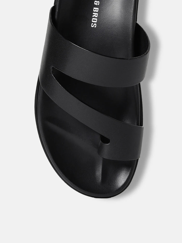 PREMIUM TOE LOOP SANDALS | 39 BLACK