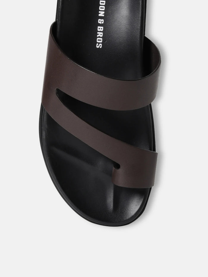 PREMIUM TOE LOOP SANDALS | 39 BROWN