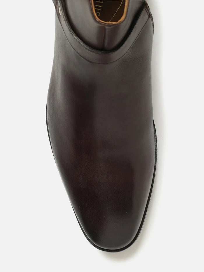 LEATHER HARNESS BOOTS | 5034 BROWN