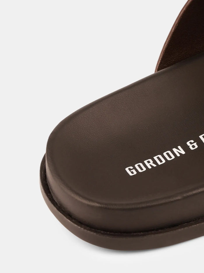 CLASSIC CROSS STRAP SANDALS | 38 BROWN