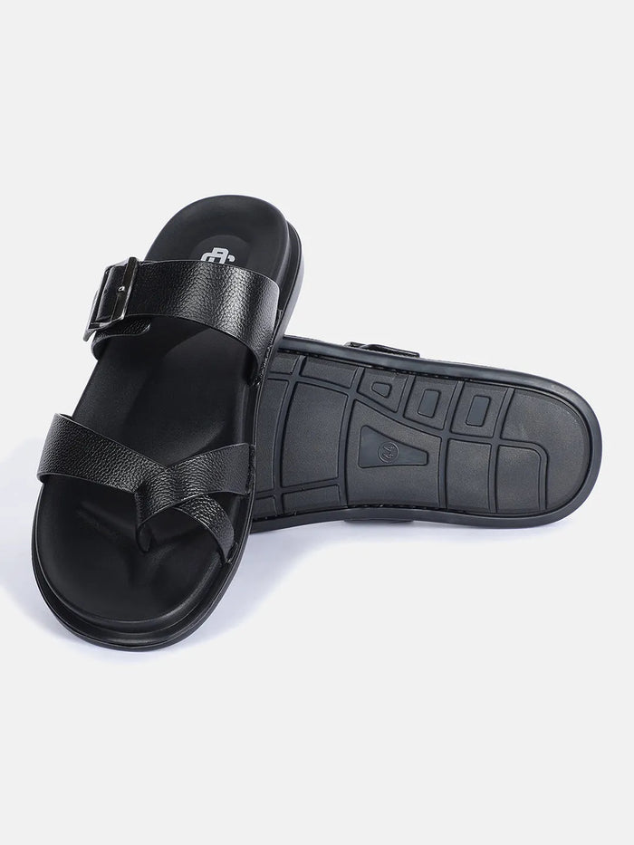 LEATHER TOE LOOP SANDALS