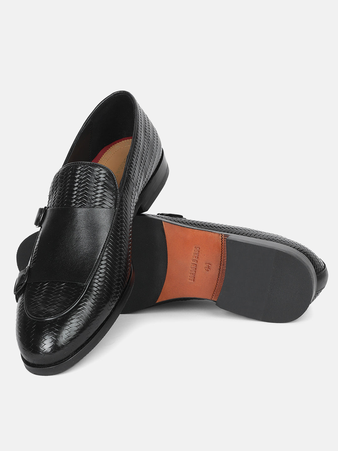 BLACK MEN DOUBLE MONK SHOES | 20BLACK