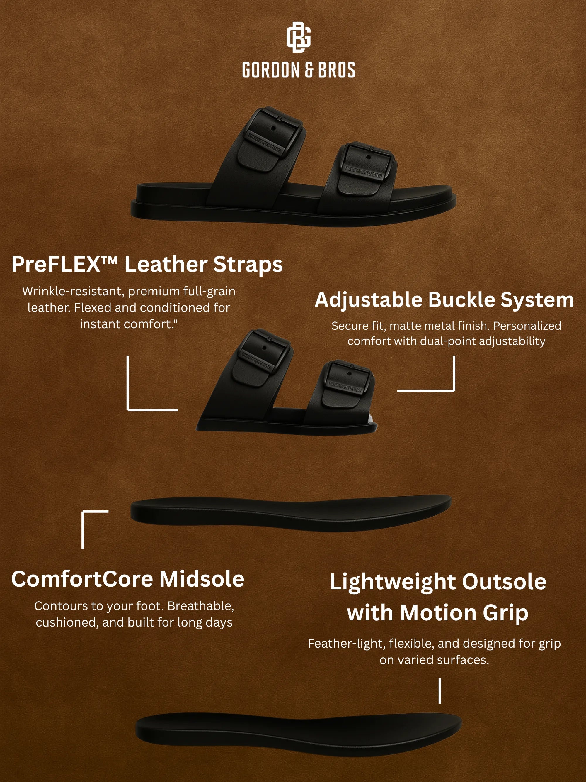 BROWN MEN SANDALS | 40BROWN