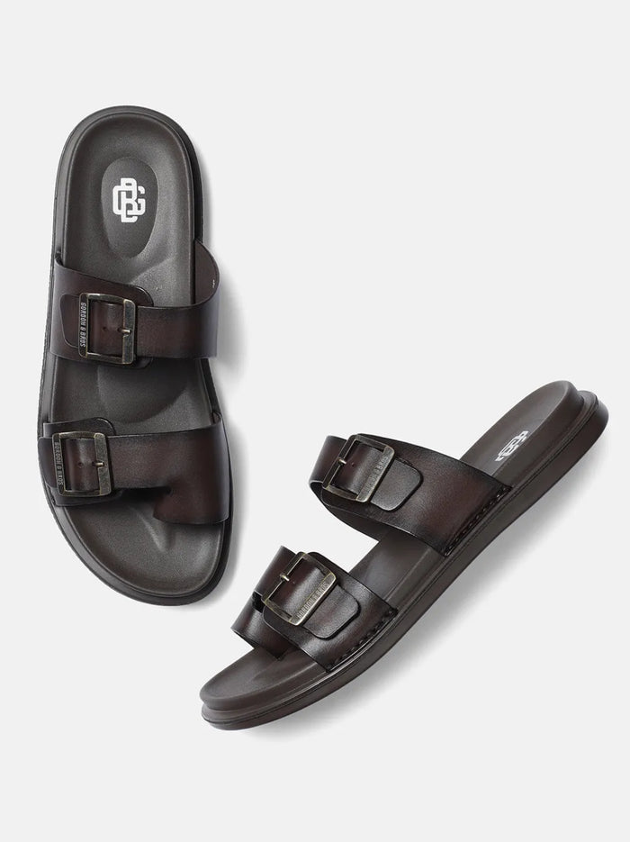 FIBBIA SANDAL | DARK BROWN