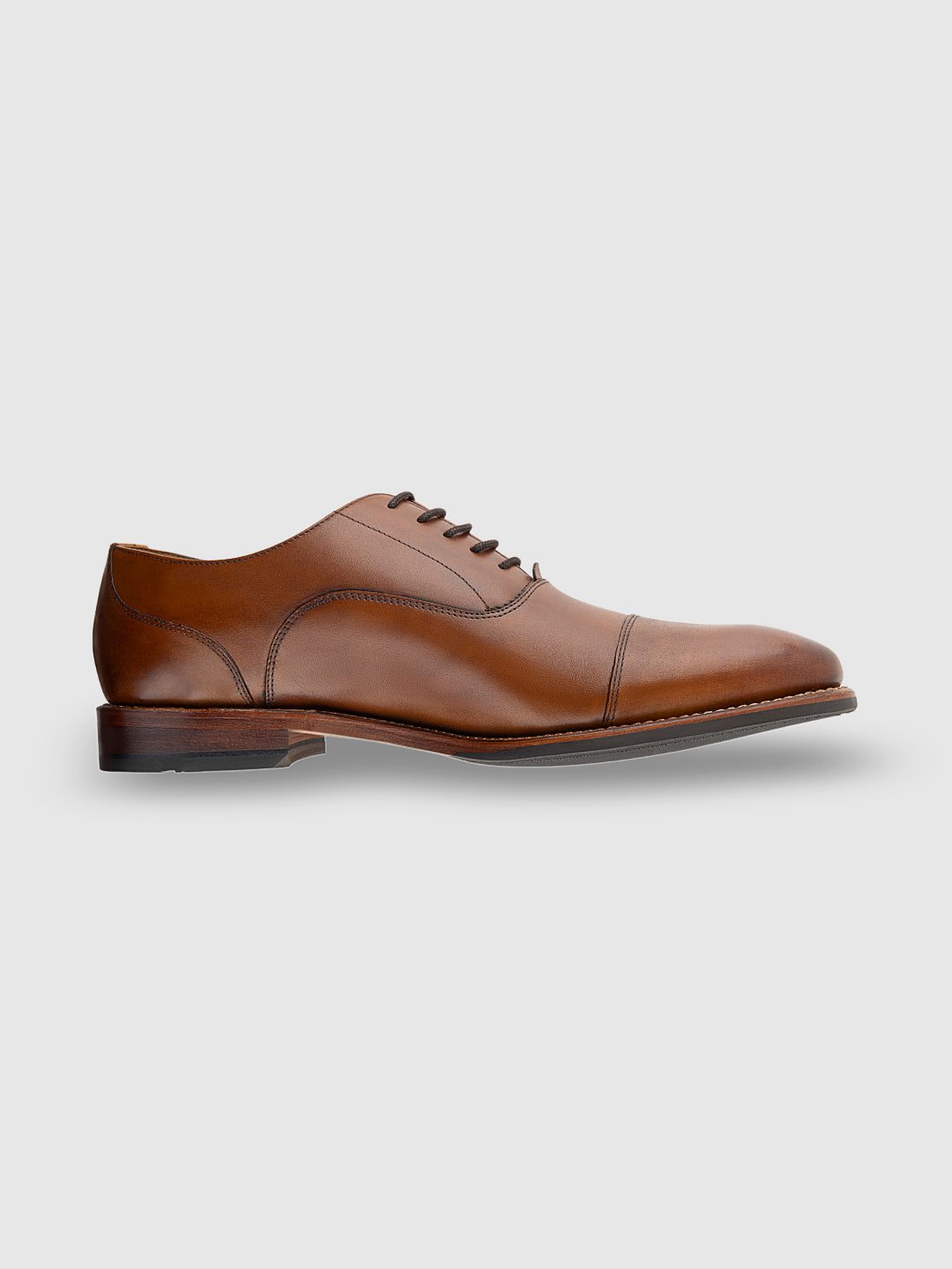 TAN MEN TOE CAP OXFORD LACE UP SHOES | 5092TAN