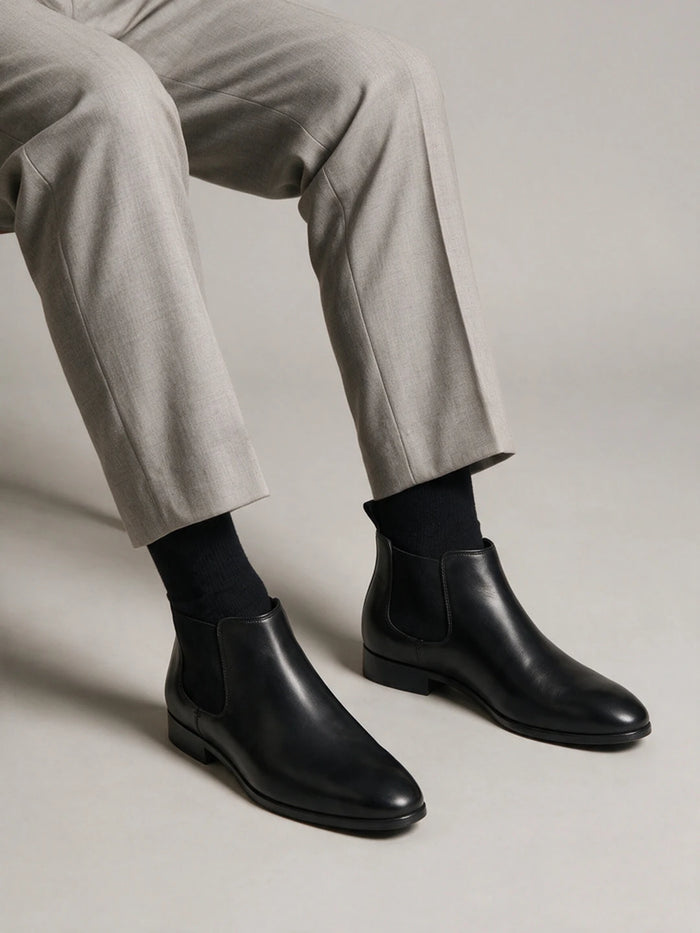 CHELSEA LEATHER BOOTS | 3456 ANTIK BLACK