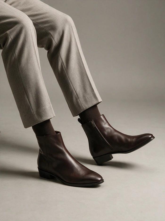 LEATHER CHELSEA BOOTS | 5029 BROWN