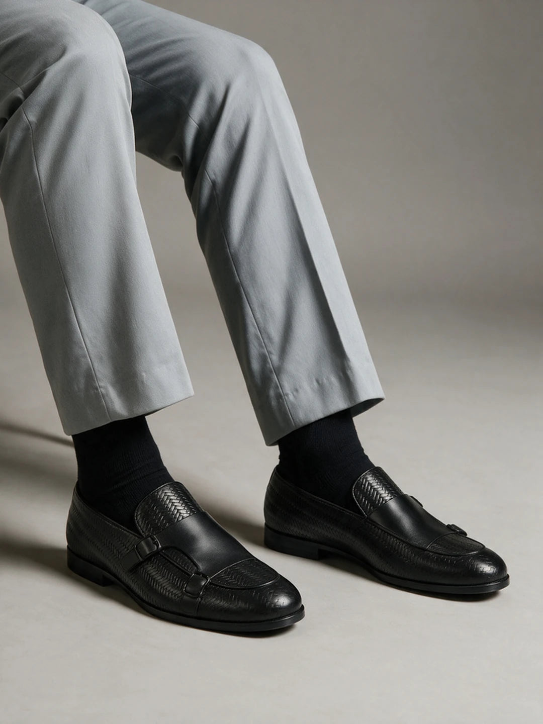 DOUBLE MONK LOAFERS | 2000 BLACK